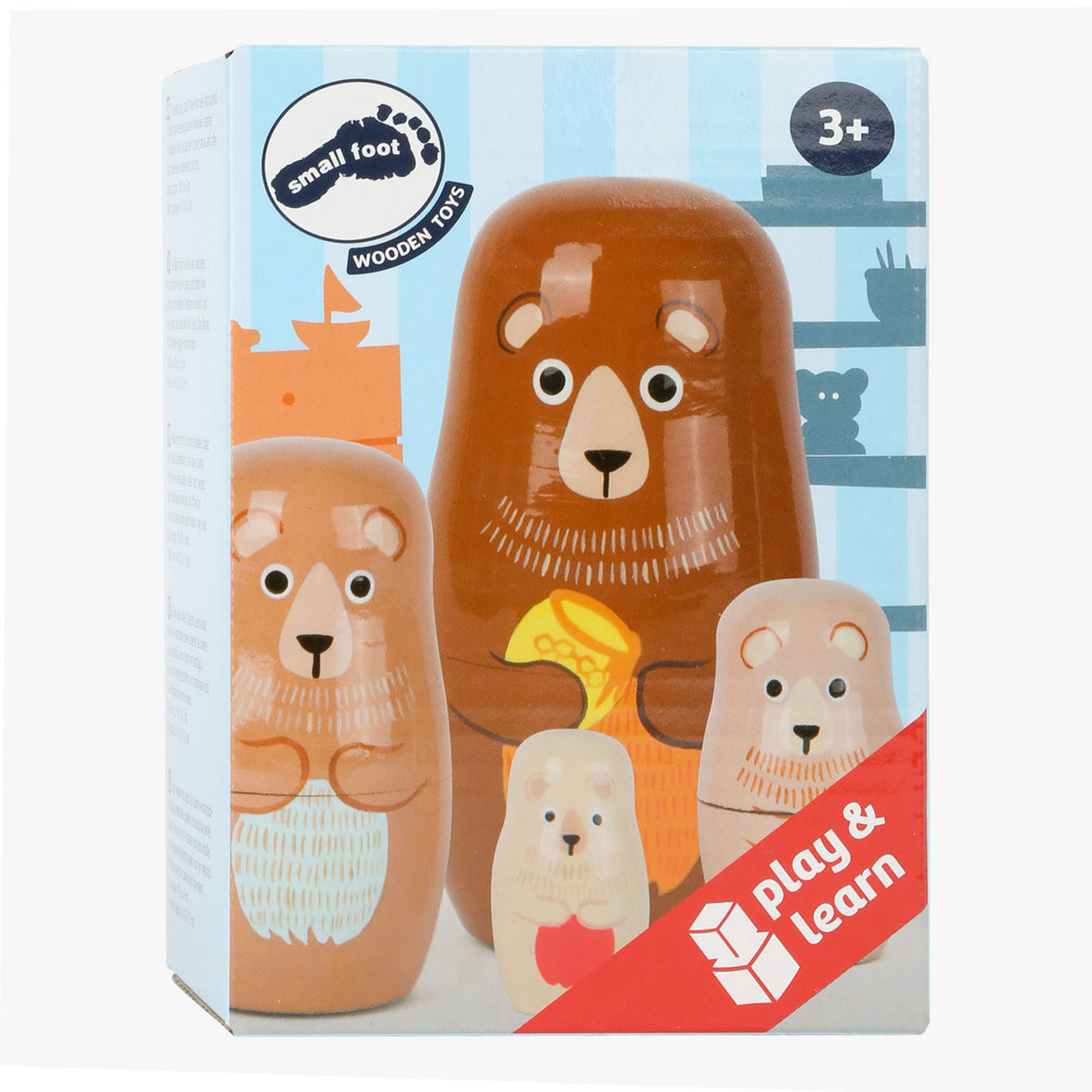 Small foot - poupées matriochka en bois famille des ours
