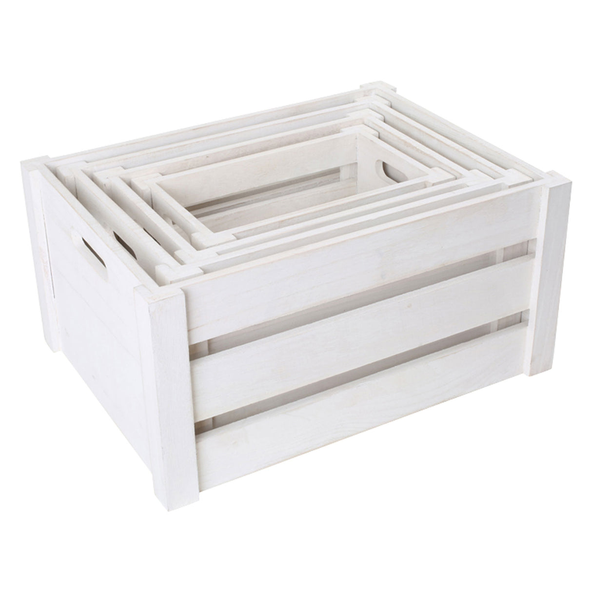 Small foot - boîtes de rangement en bois, lot de 4