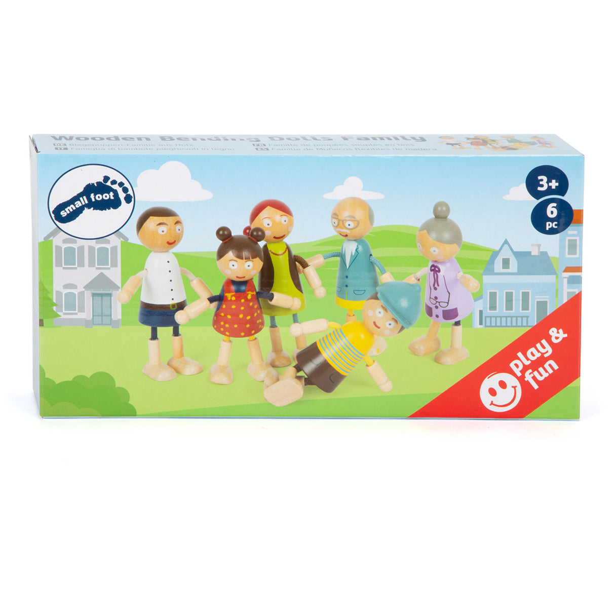 Small foot - maison de poupée familiale en bois pliable, 6 pcs.