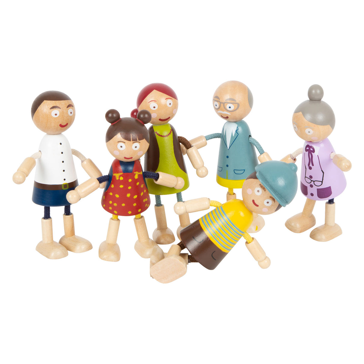 Small foot - maison de poupée familiale en bois pliable, 6 pcs.