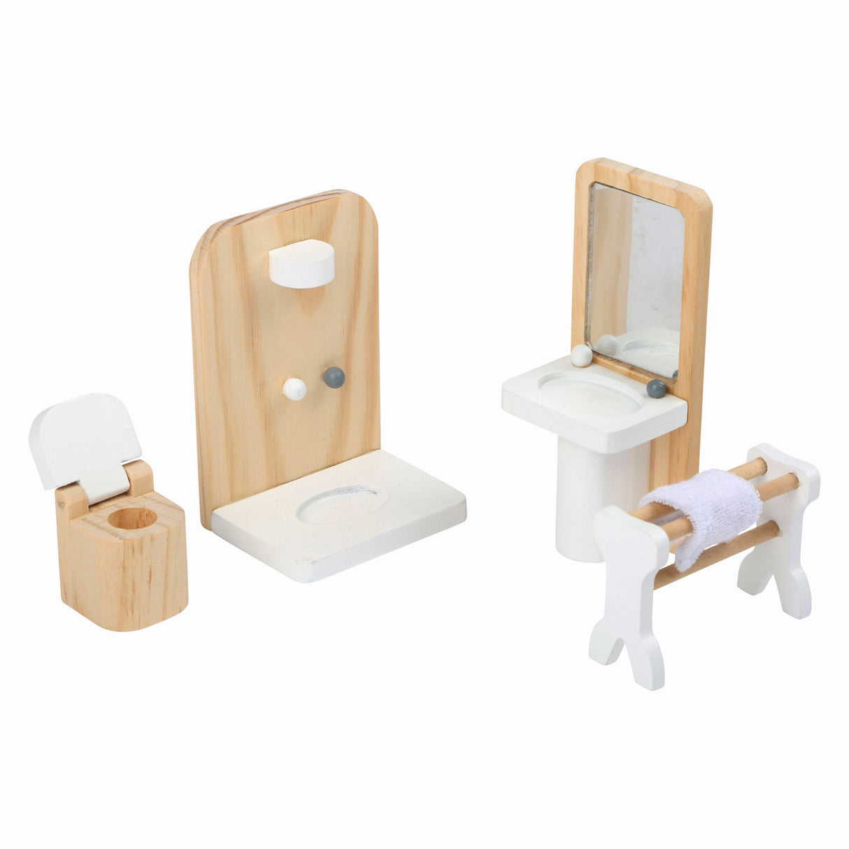 Small foot - ensemble complet de meubles de maison de poupée en bois, 28 pièces.