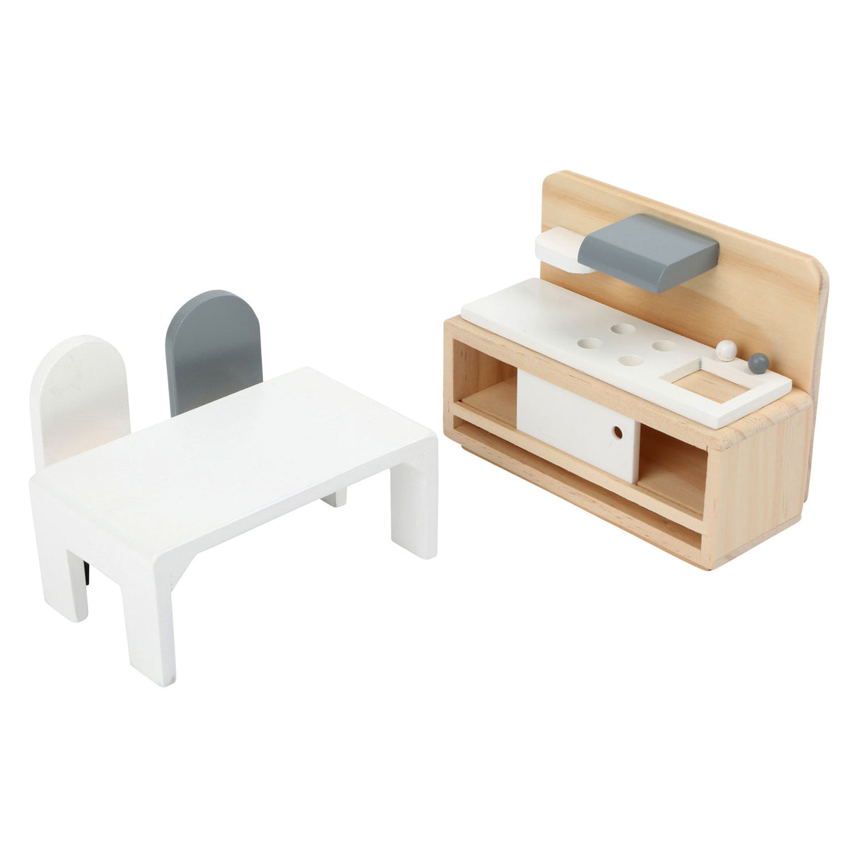 Small foot - ensemble complet de meubles de maison de poupée en bois, 28 pièces.