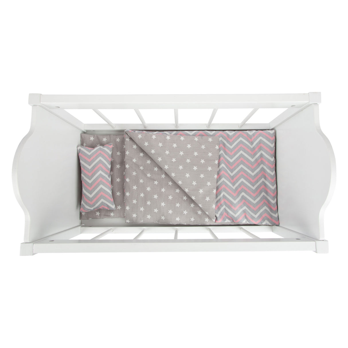 Lit de poupée Small Foot avec literie junior 50 x 30 cm bois blanc