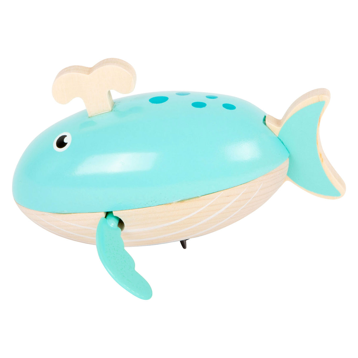 Small foot - jouet de bain baleine en bois à enrouler