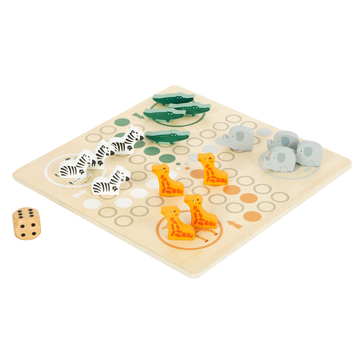 Small foot - safari jeu ludo en bois