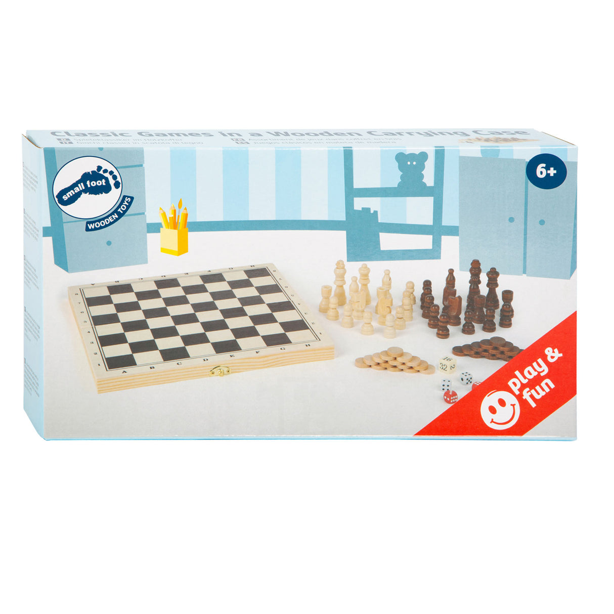 Small foot - jeux classiques en bois 3en1 en boîte