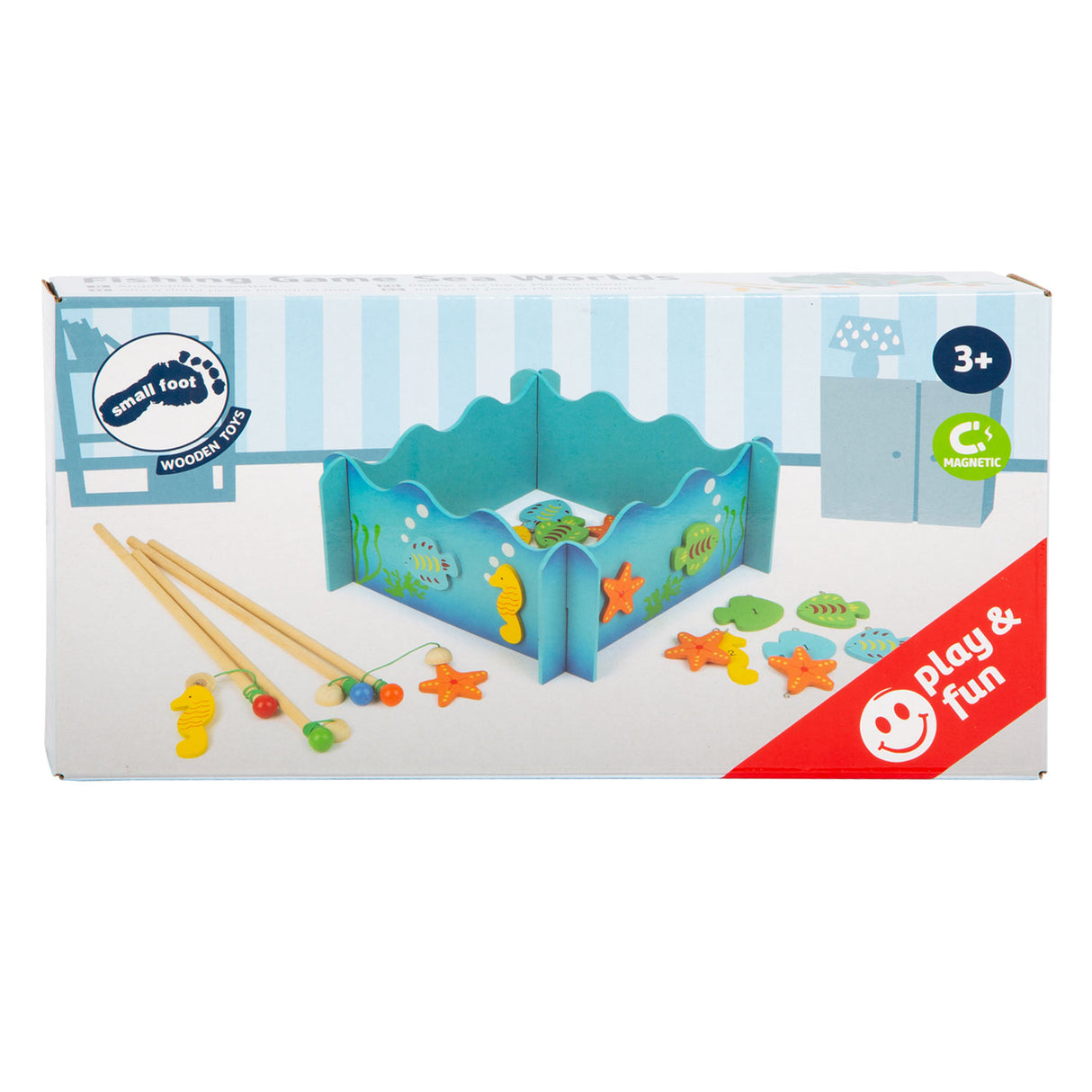 Small foot - jeu de canne à pêche en bois océan