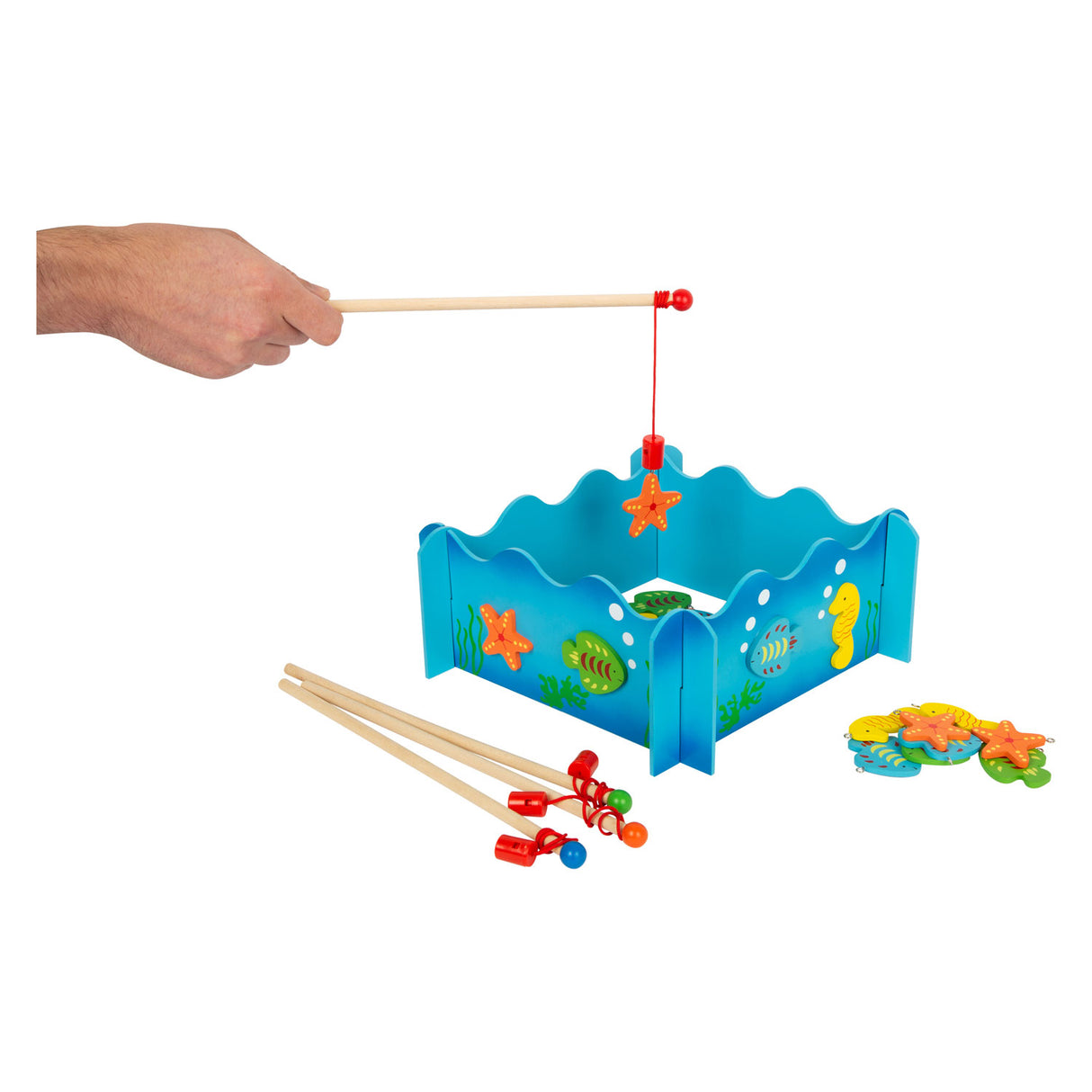 Small foot - jeu de canne à pêche en bois océan