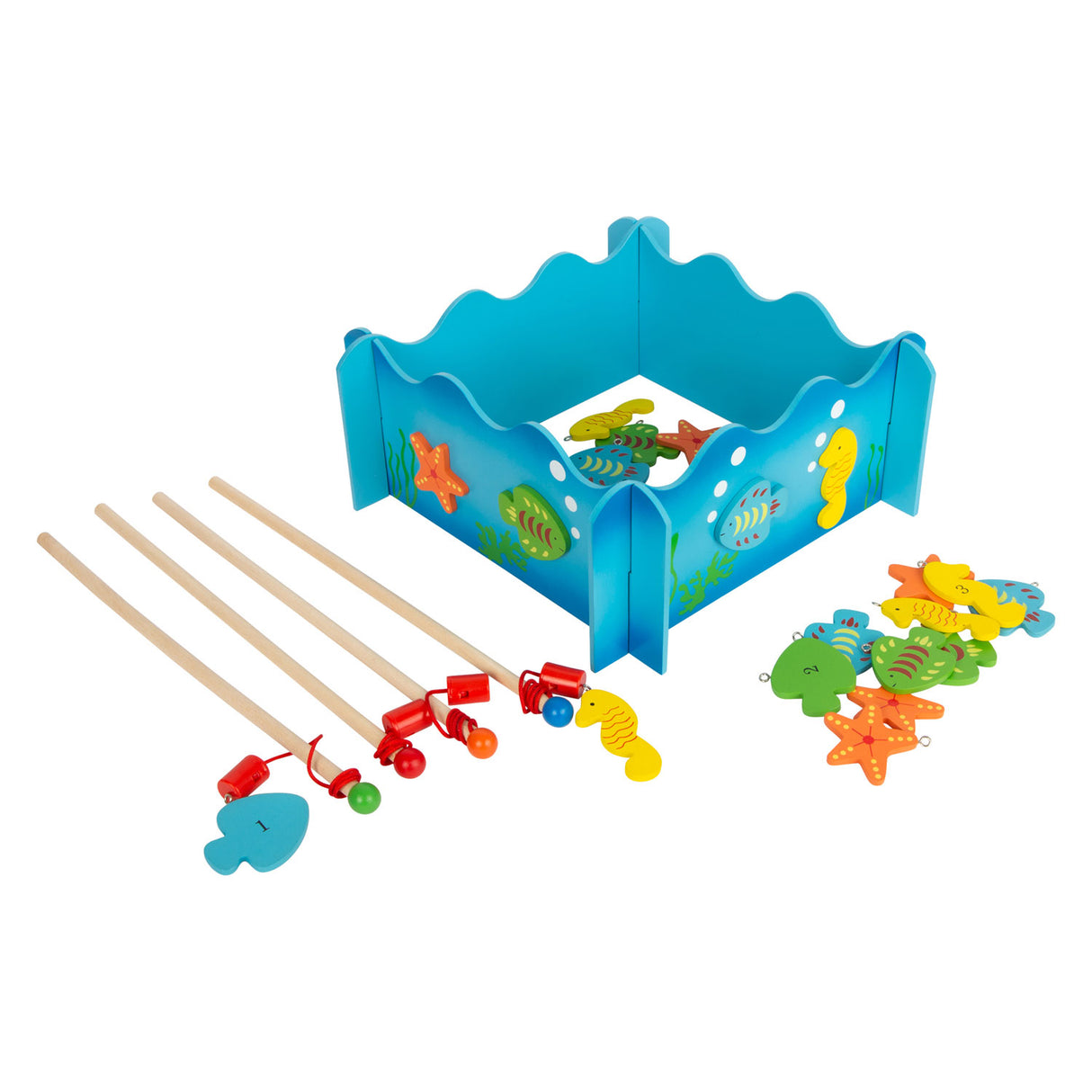 Small foot - jeu de canne à pêche en bois océan
