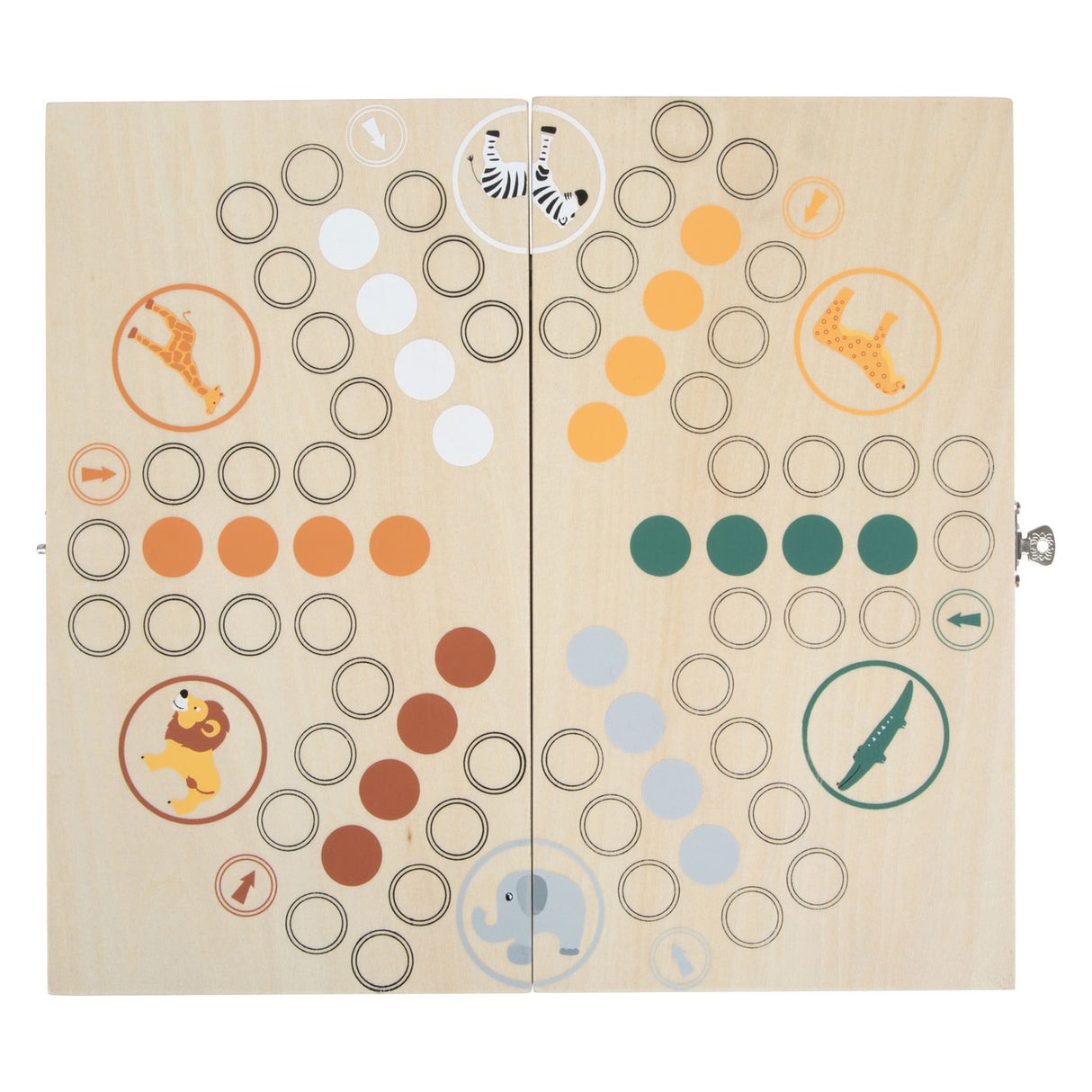Plafènes 6 Joueurs du jeu Ludo en bois de petit pied