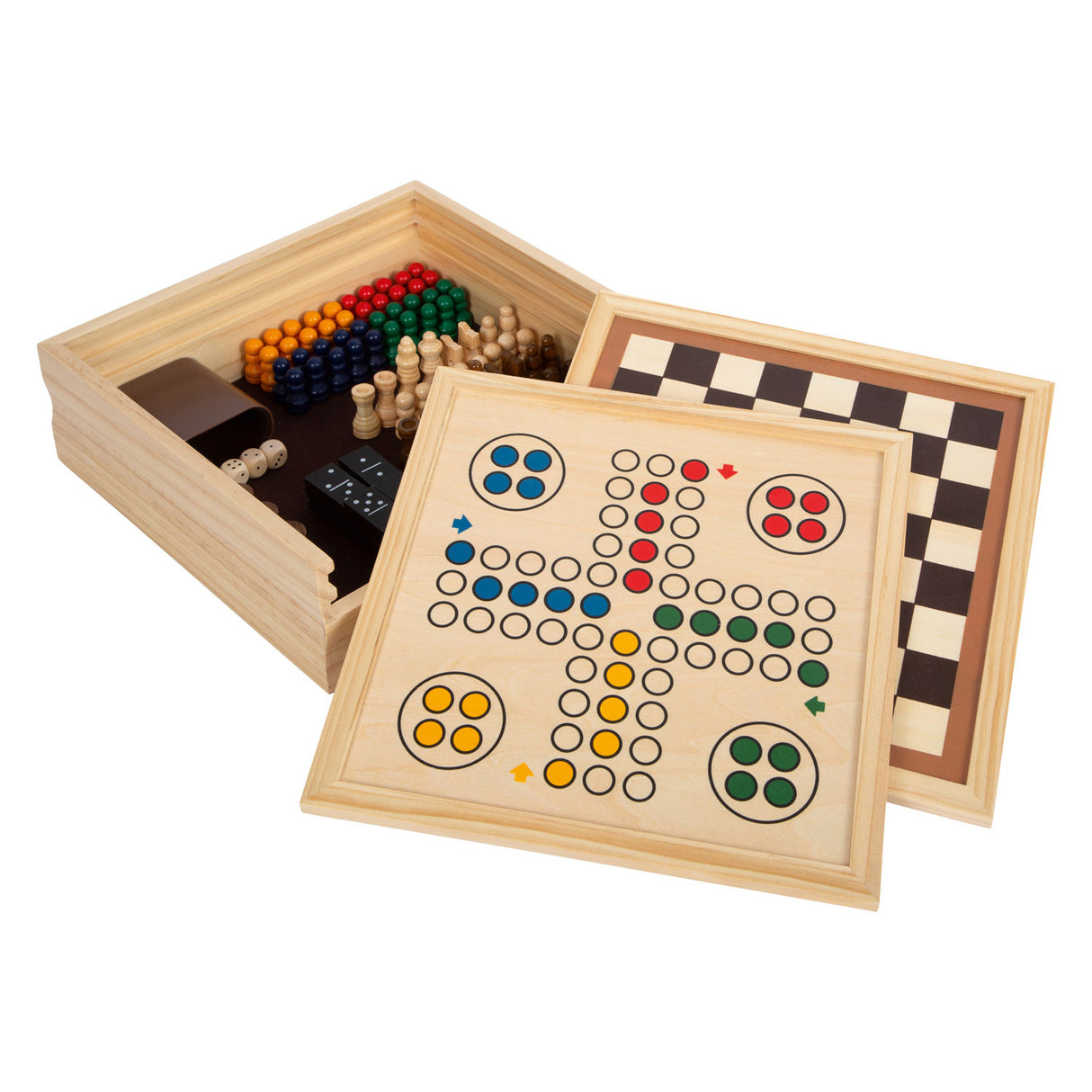 Small foot - jeux en bois 7 classiques dans boîte de rangement