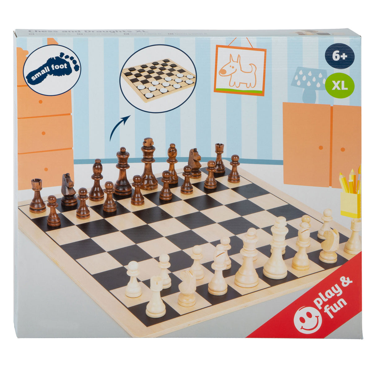 Small foot - échecs et dames en bois xl