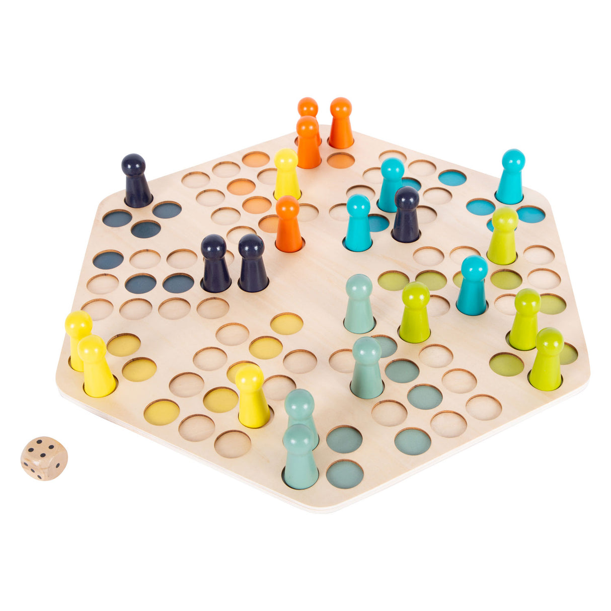 Small foot - jeu de ludo en bois - 6 joueurs