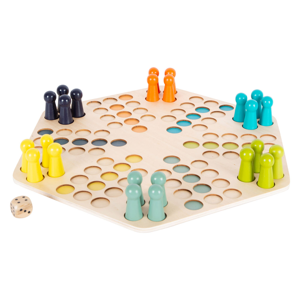 Small foot - jeu de ludo en bois - 6 joueurs