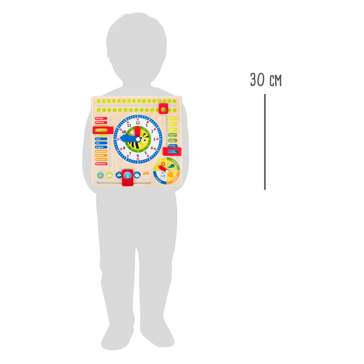 Small foot - horloge calendrier en bois saisons à (allemand)