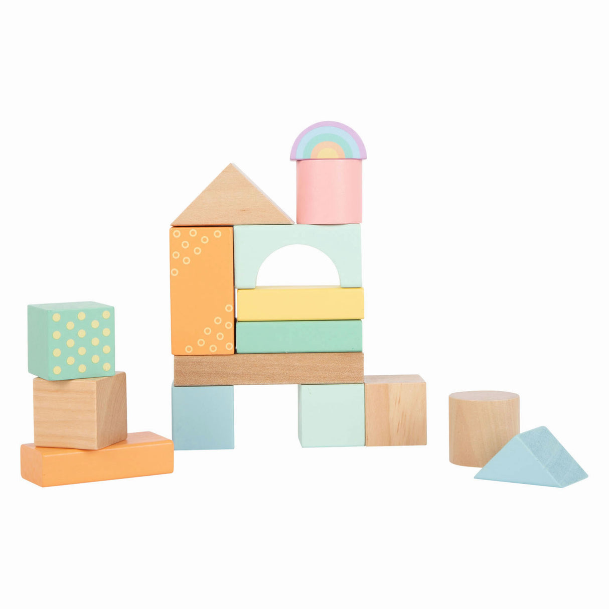 Small foot - blocs de construction en bois pastel, 50 pcs.