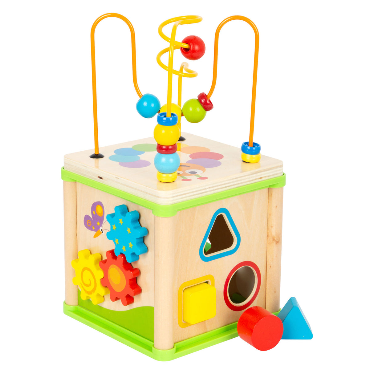 Small foot - activités en bois motricité spirale 5en1