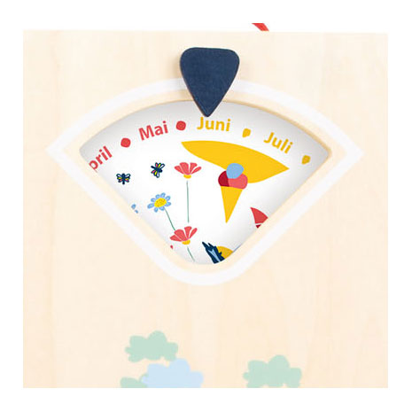 Small foot - horloge calendrier en bois saisons (allemand)