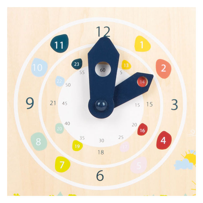 Small foot - horloge calendrier en bois saisons (allemand)