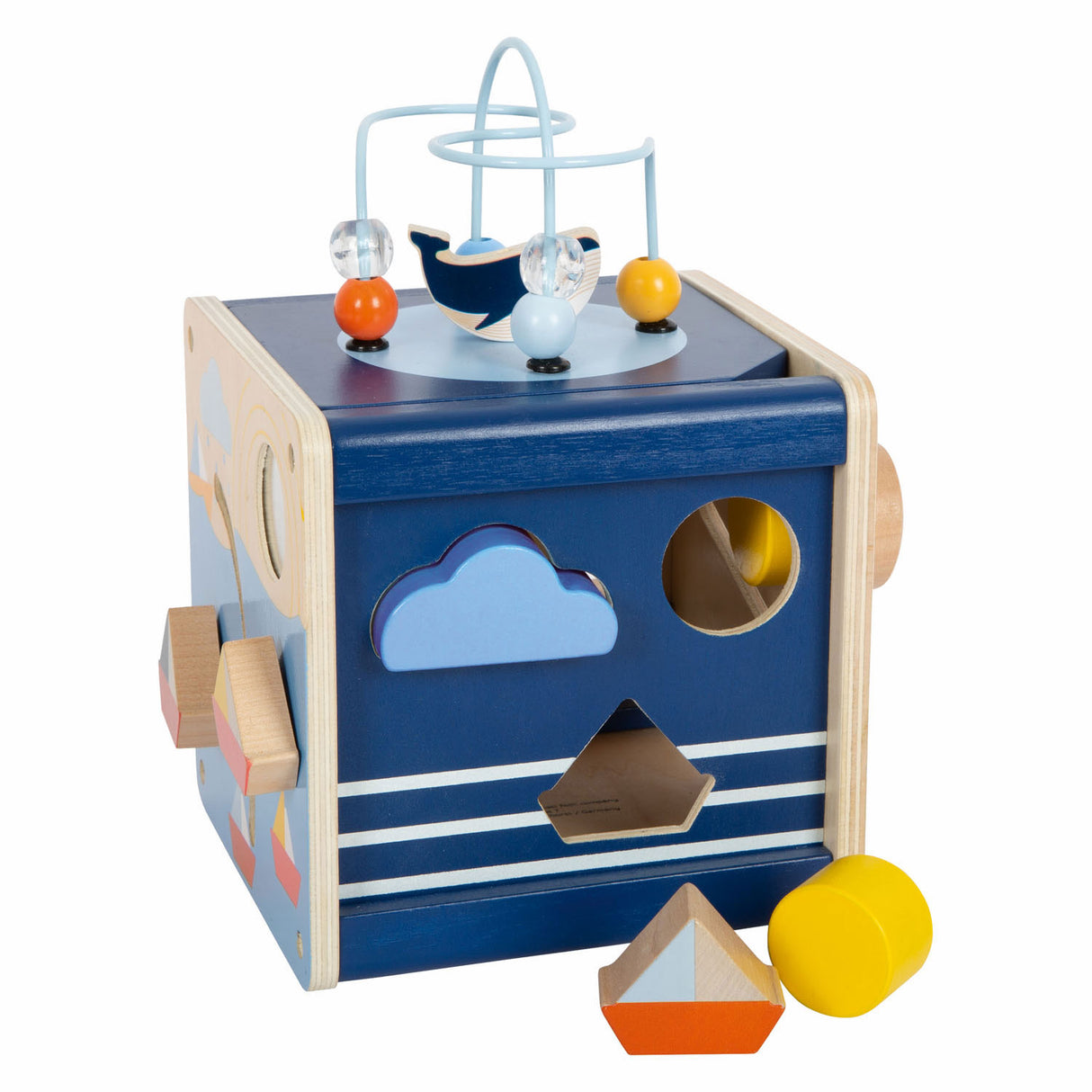 Small foot - cube d'activités océan en bois