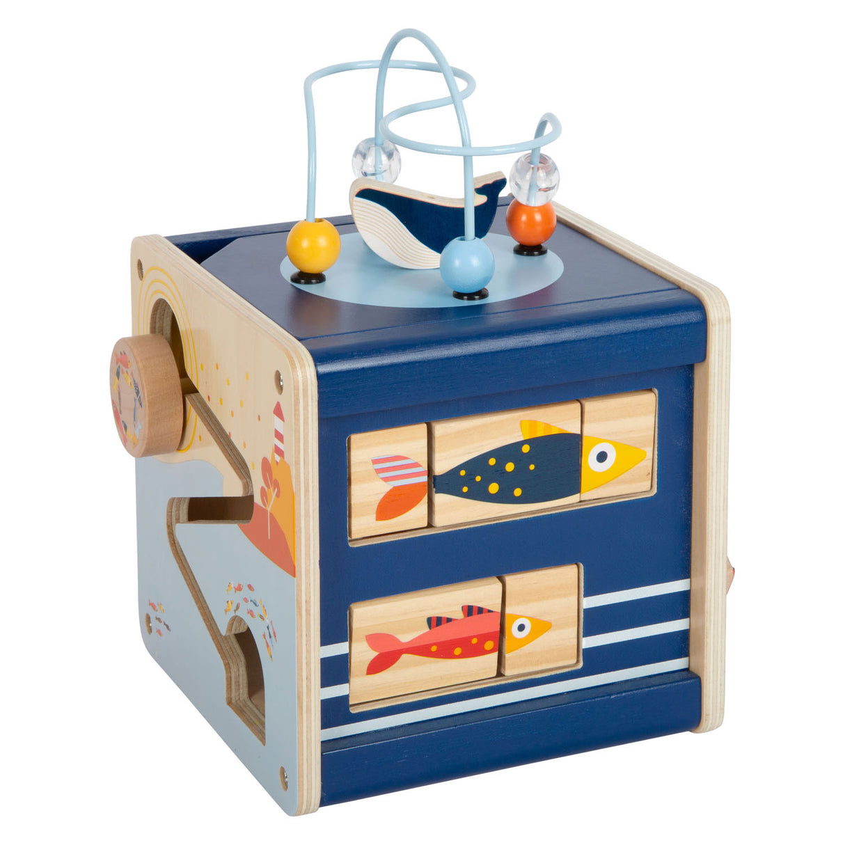 Small foot - cube d'activités océan en bois