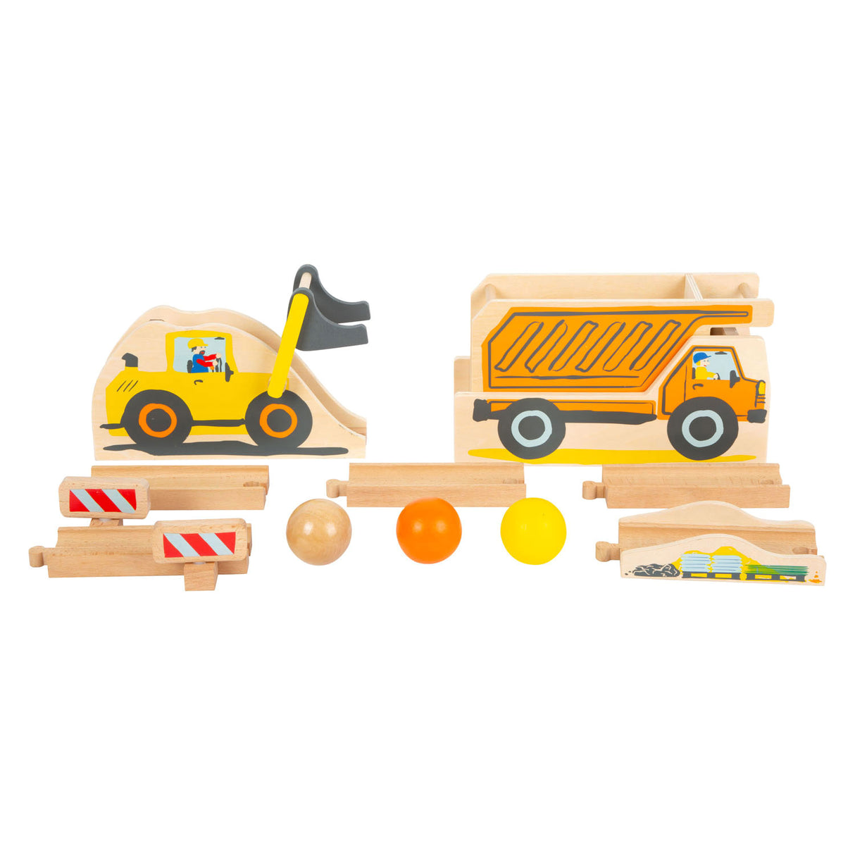 Small foot - Chantier junior de piste de marbre en bois, 10 pcs.