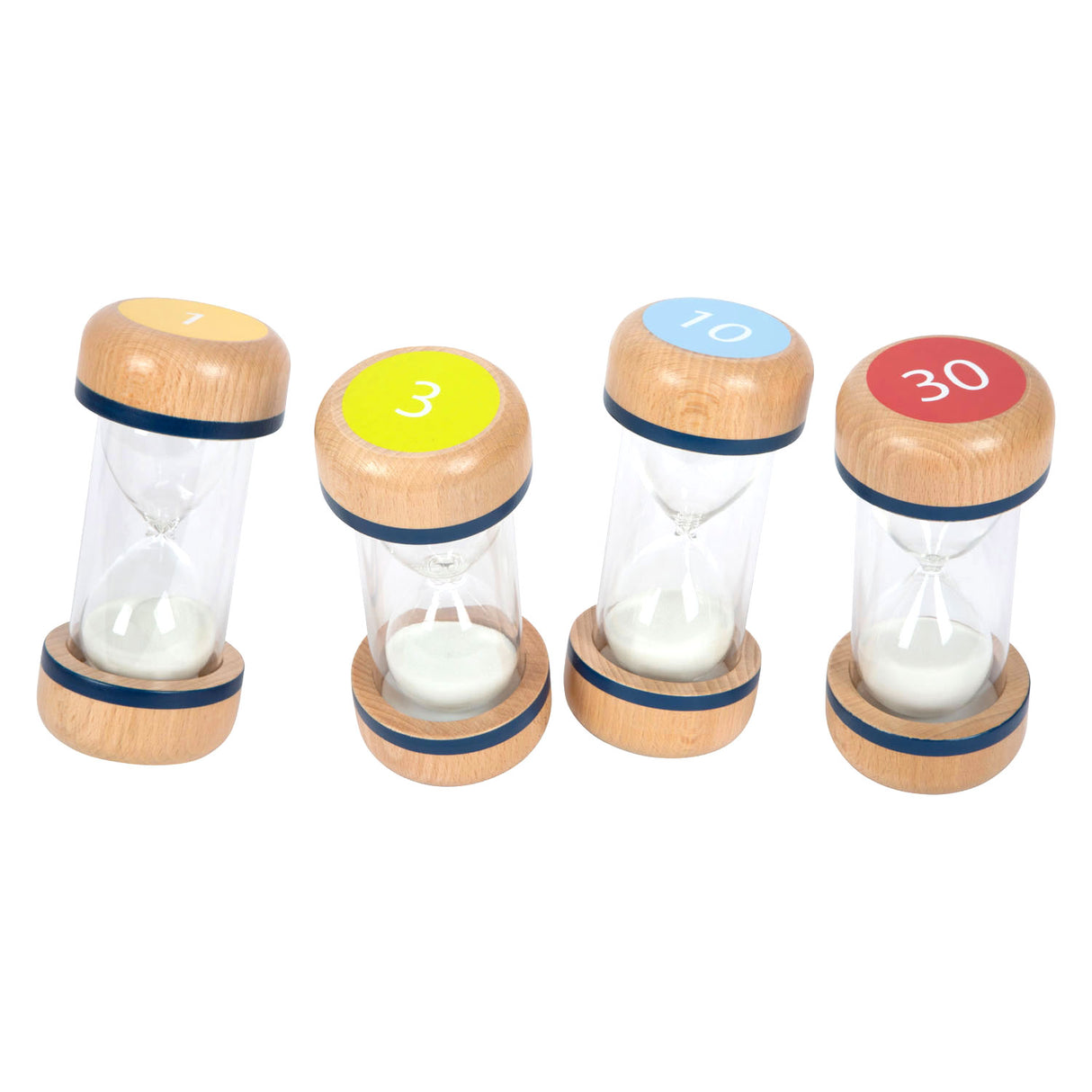Small foot - ensemble de sabliers en bois xl, 4 pcs.