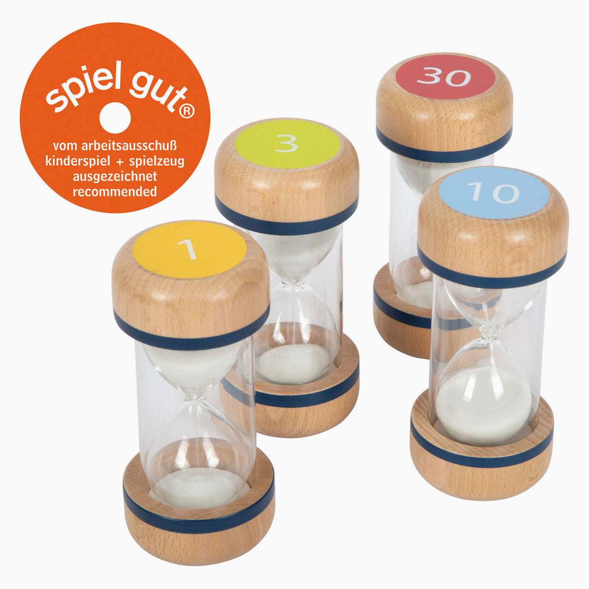 Small foot - ensemble de sabliers en bois xl, 4 pcs.