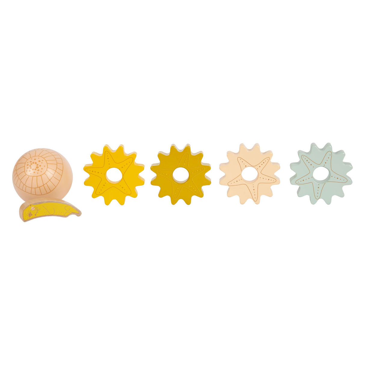 Small foot - cube d'activités en bois avec motricité spirale côte maritime