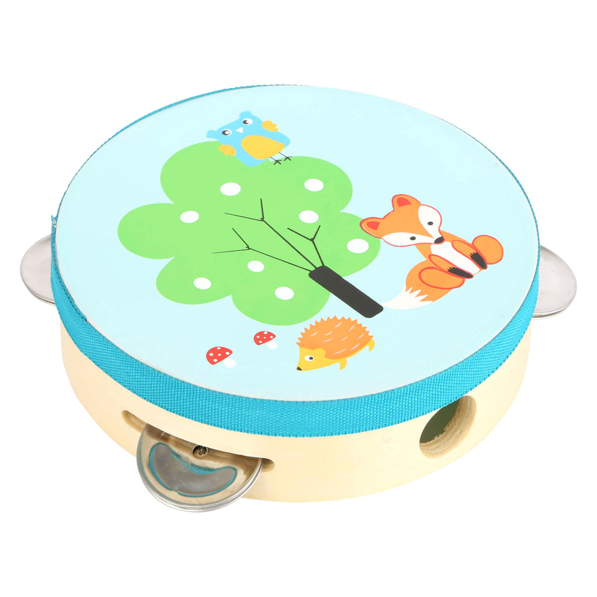 Small foot - tambourin en bois petit renard