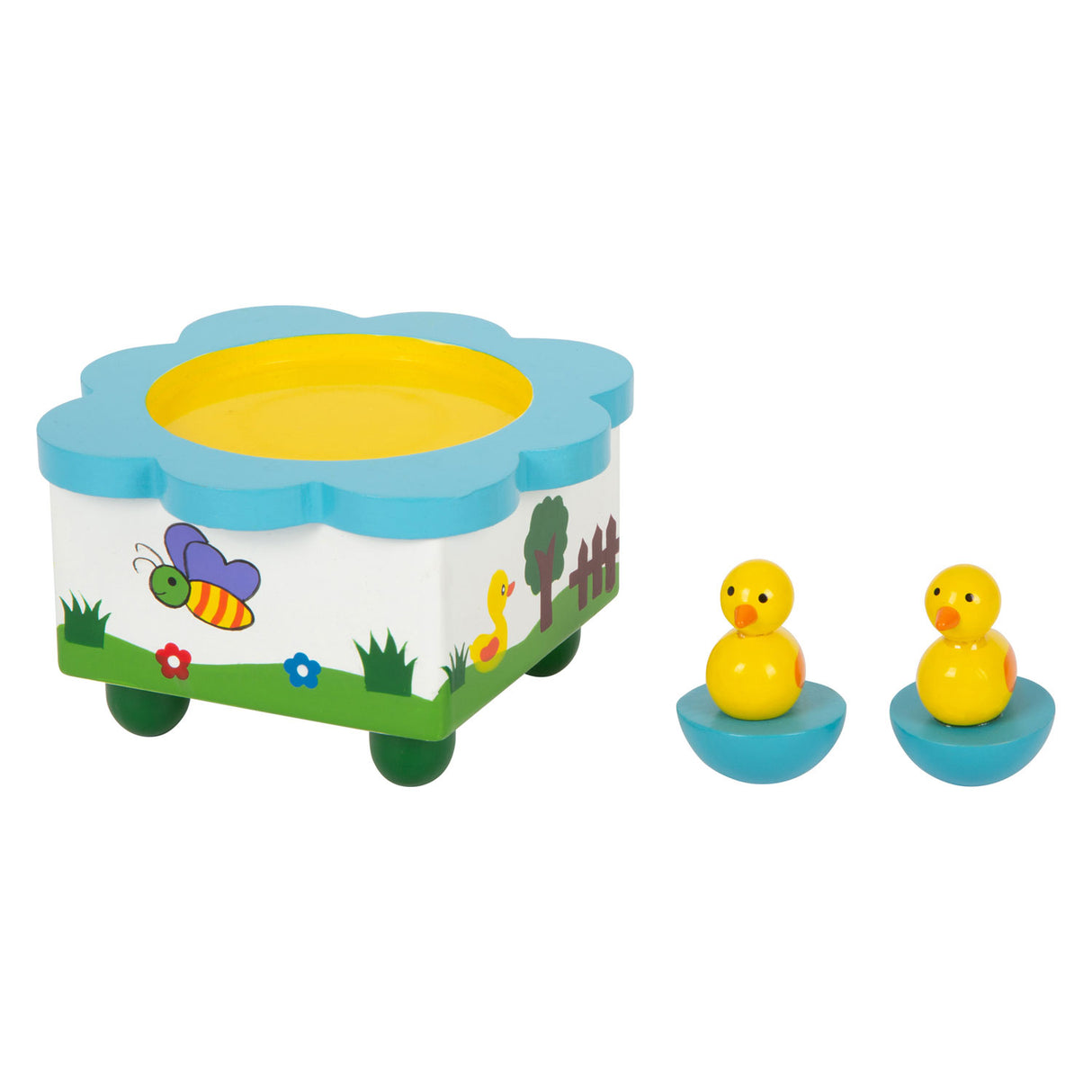 Small foot - canard boîte à musique en bois