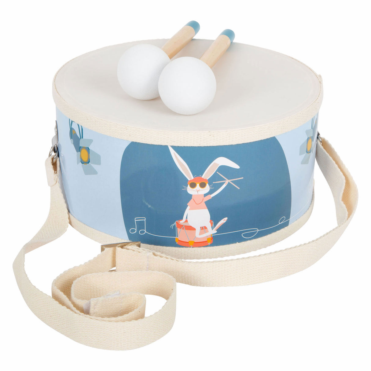 Small foot - tambour en bois groovy beats avec baguettes, 3 parties.