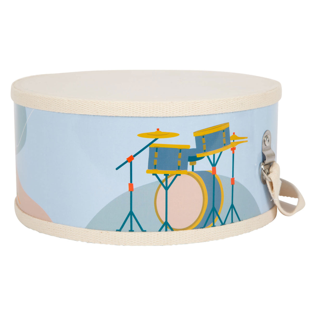 Small foot - tambour en bois groovy beats avec baguettes, 3 parties.