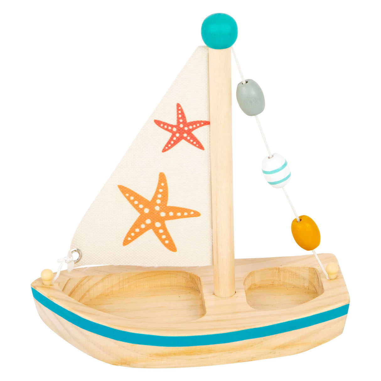 Small foot - jouet de bain bateau à voile en bois étoile de mer