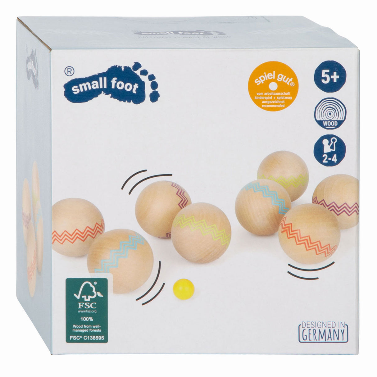 Petit pied - Jeu de Boules en bois, 9dlg.