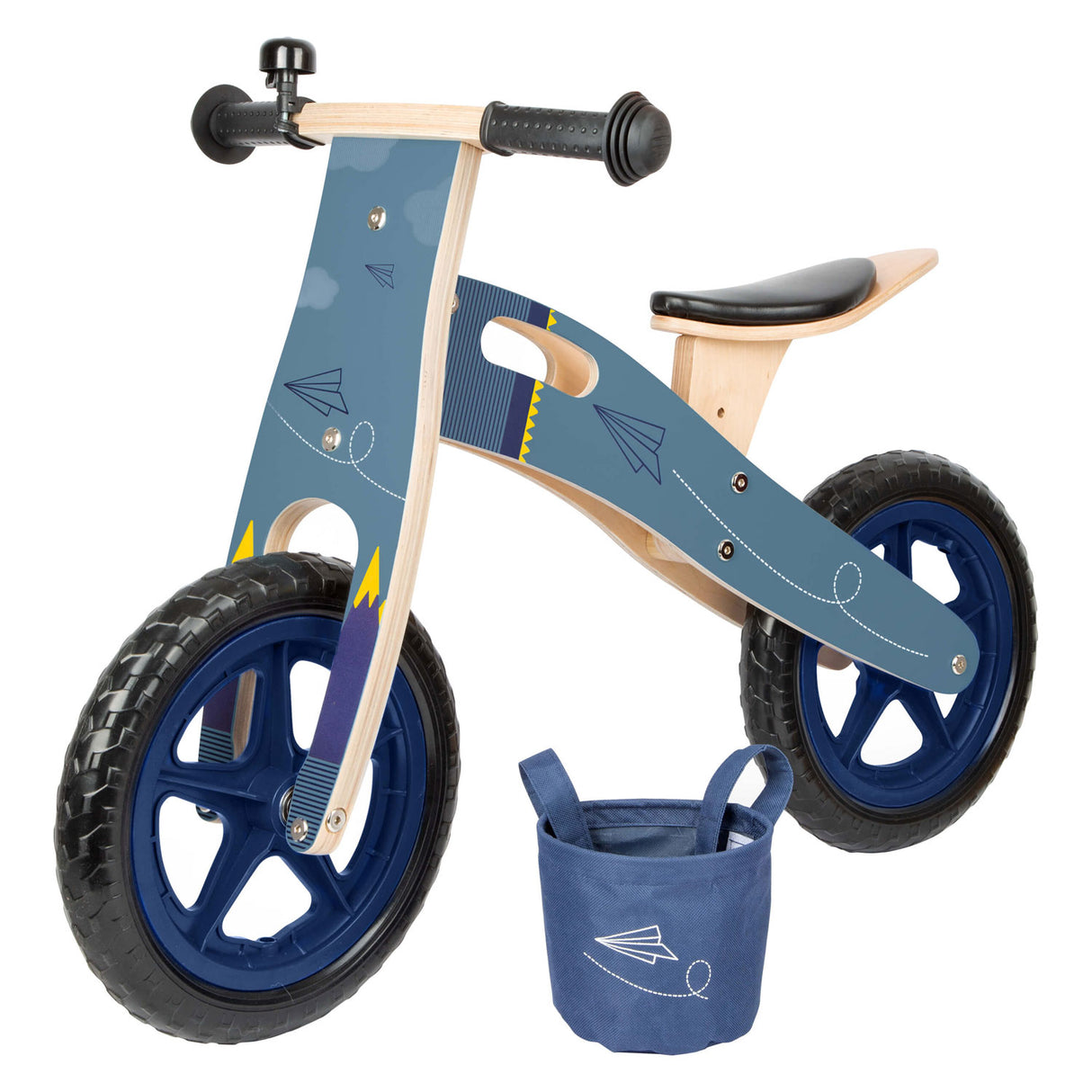 Small foot - draisienne en bois avion bleu
