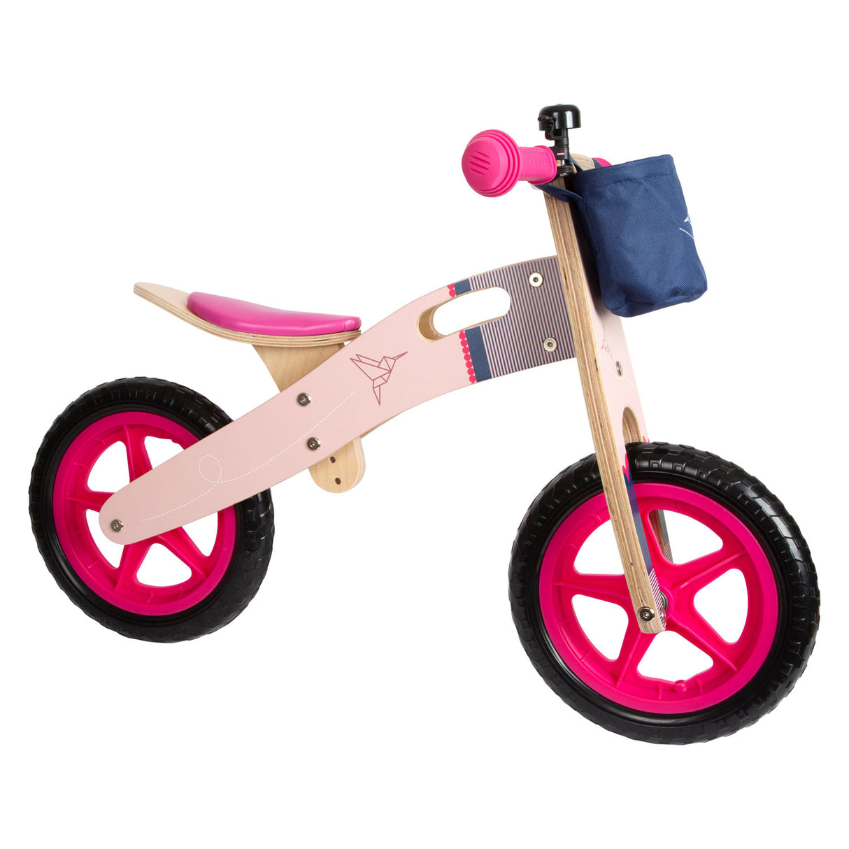 Small foot - draisienne en bois colibri rose