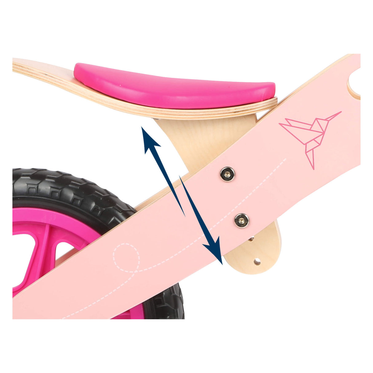 Small foot - draisienne en bois colibri rose