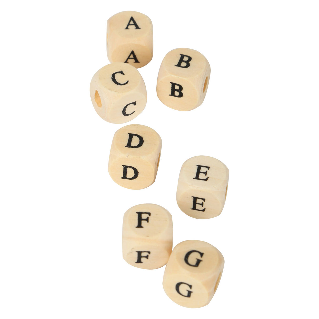 Small foot - confection de colliers de perles lettres en bois, 300 perles
