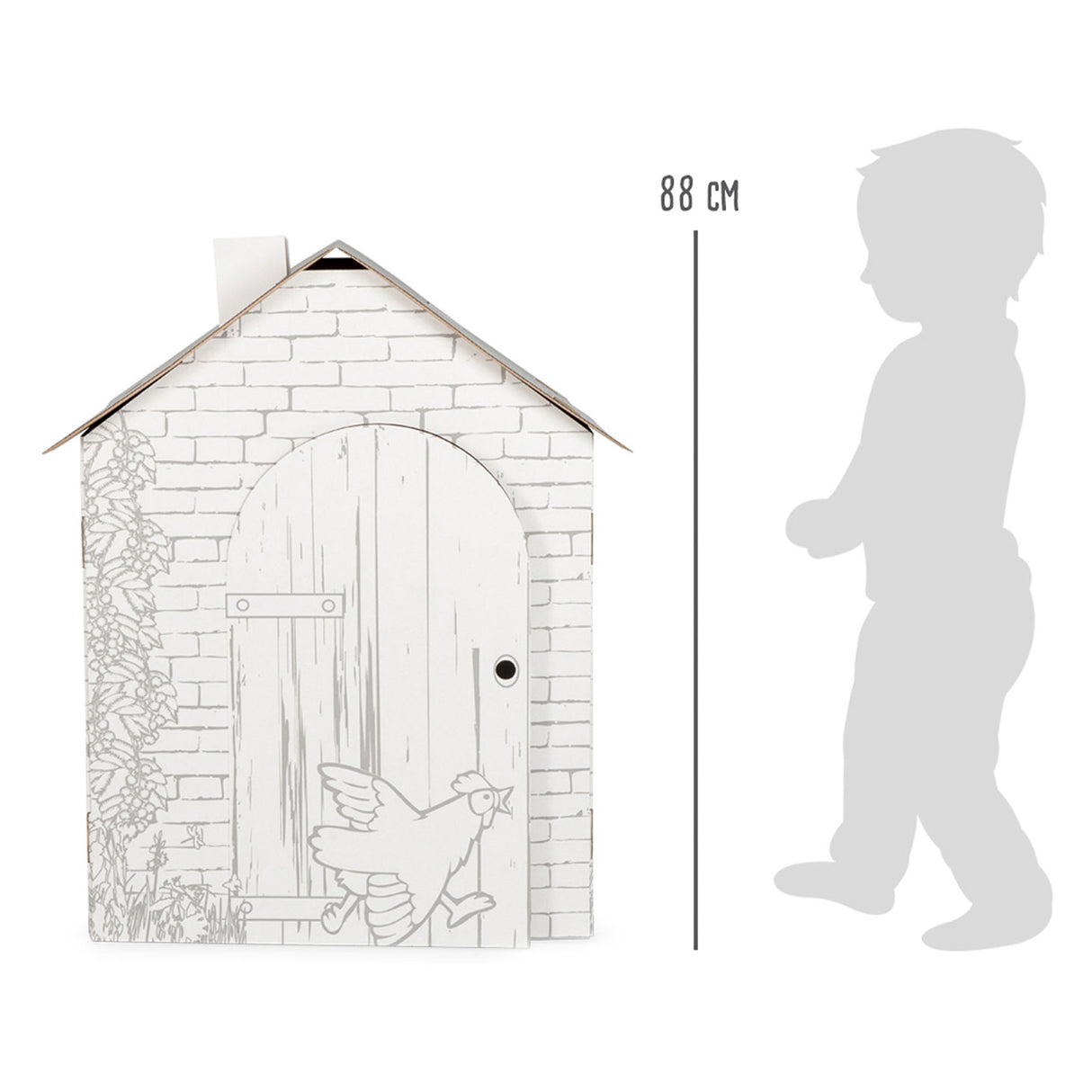 Petit pied - Cardboard Speelhuis Farm, 87x71x88cm