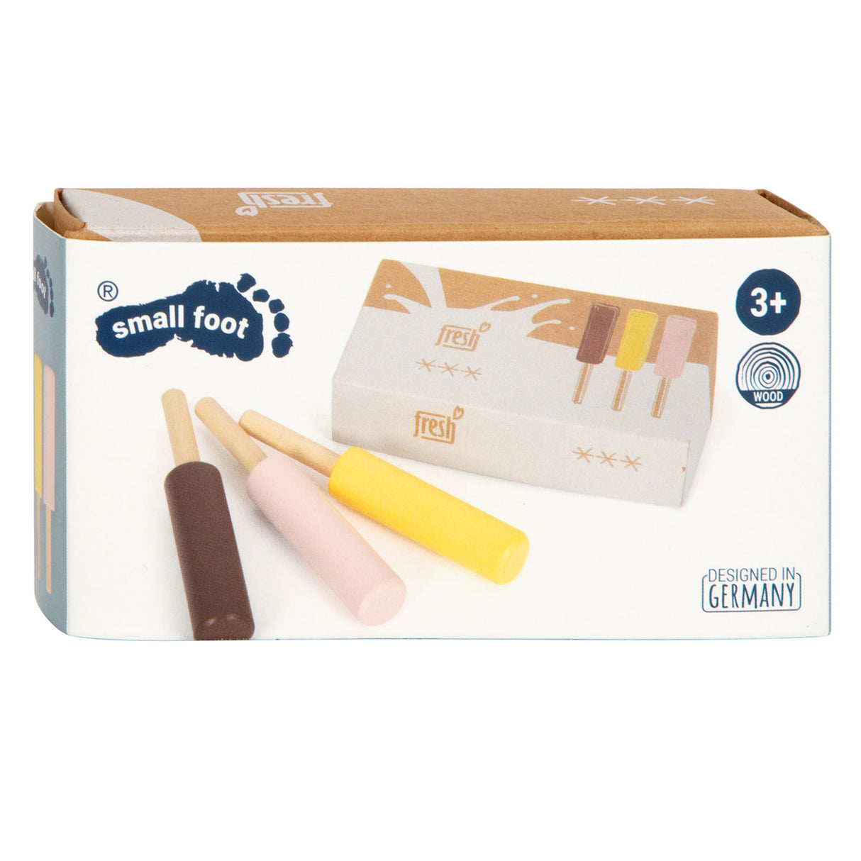 Small foot - glaces en bois, 3 pièces.