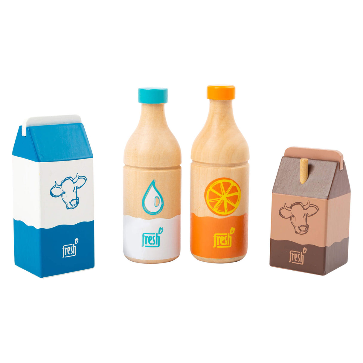 Small foot - set de boissons alimentaires en bois frais, 4 pièces,