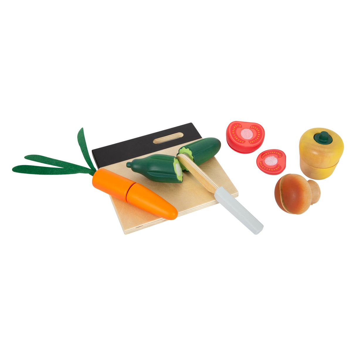 Small foot - ensemble de légumes à découper et à jouer en bois, 13 pièces.