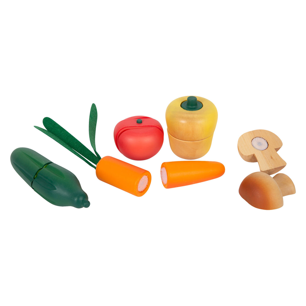 Small foot - ensemble de légumes à découper et à jouer en bois, 13 pièces.