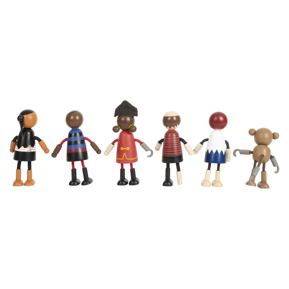 Small foot - figurines de pirates en bois pliables, 6 pcs.