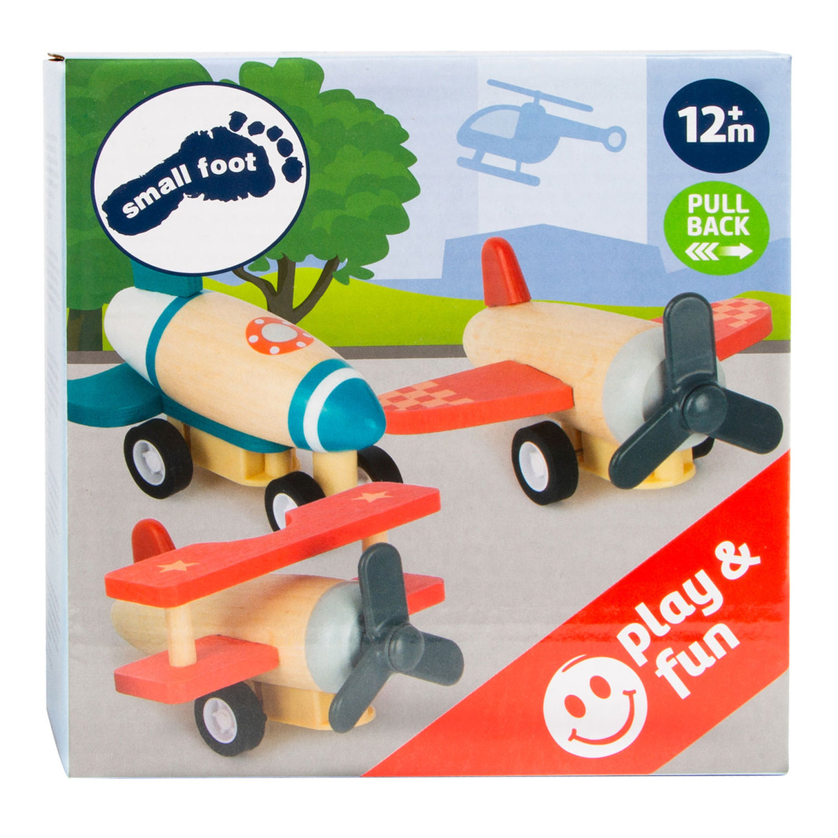 Small foot - rabots à tirer en bois, lot de 3