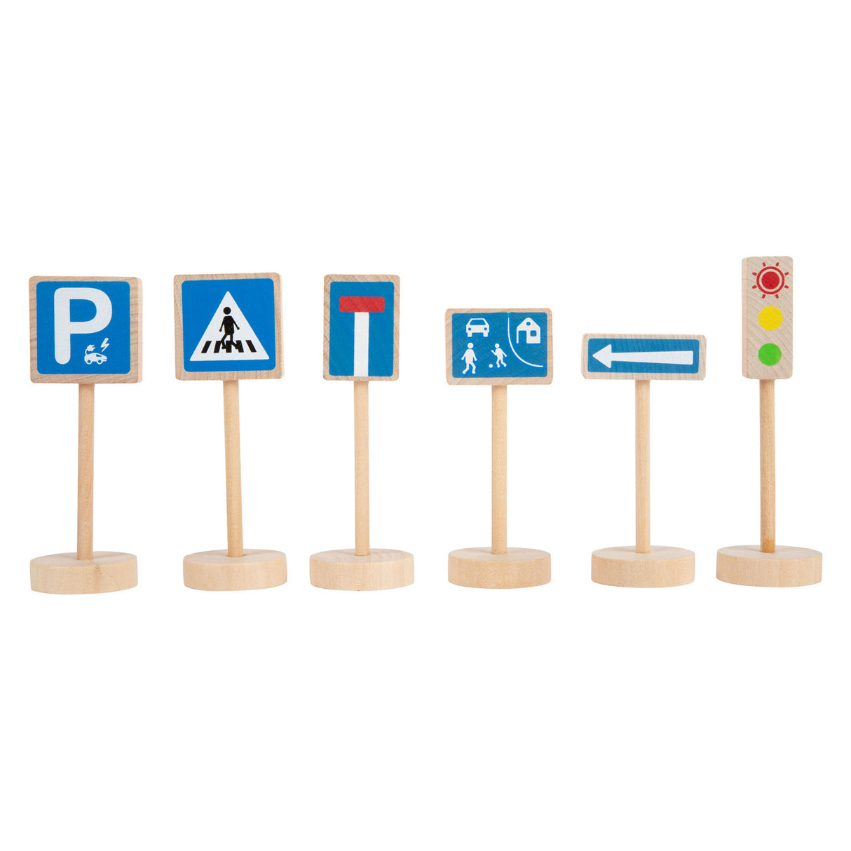 Small foot - jeu de mini panneaux de signalisation en bois, 25 pcs.