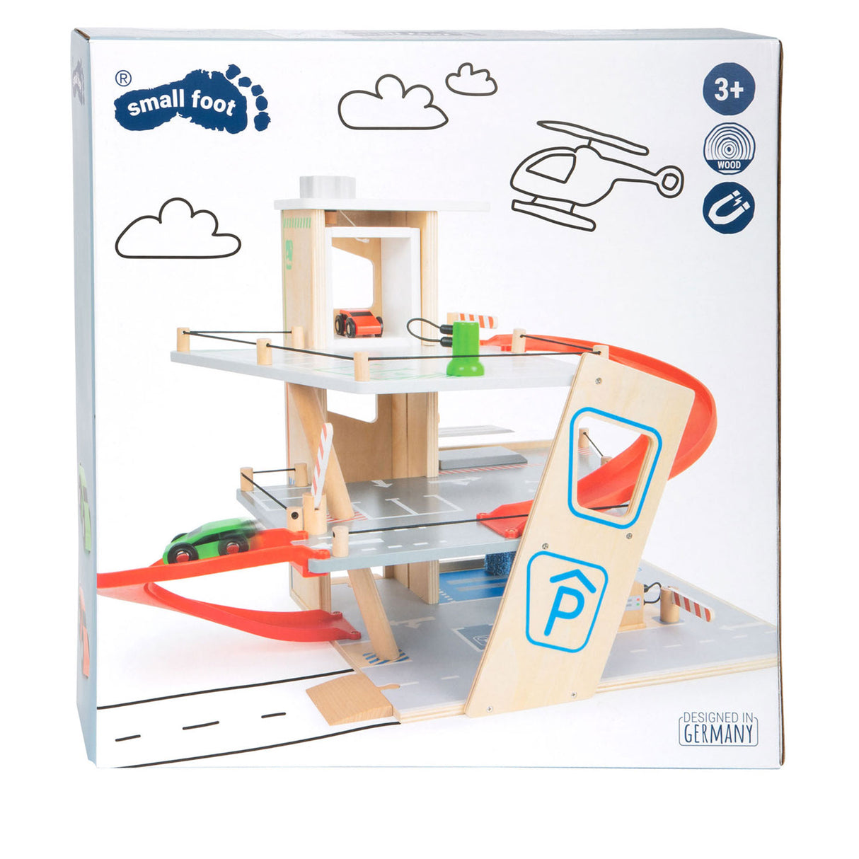 Petit pied - garage en bois avec lavage de voiture