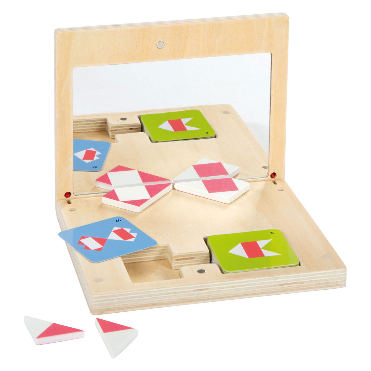 Small foot - jeu de symétrie en bois avec miroir éducatif