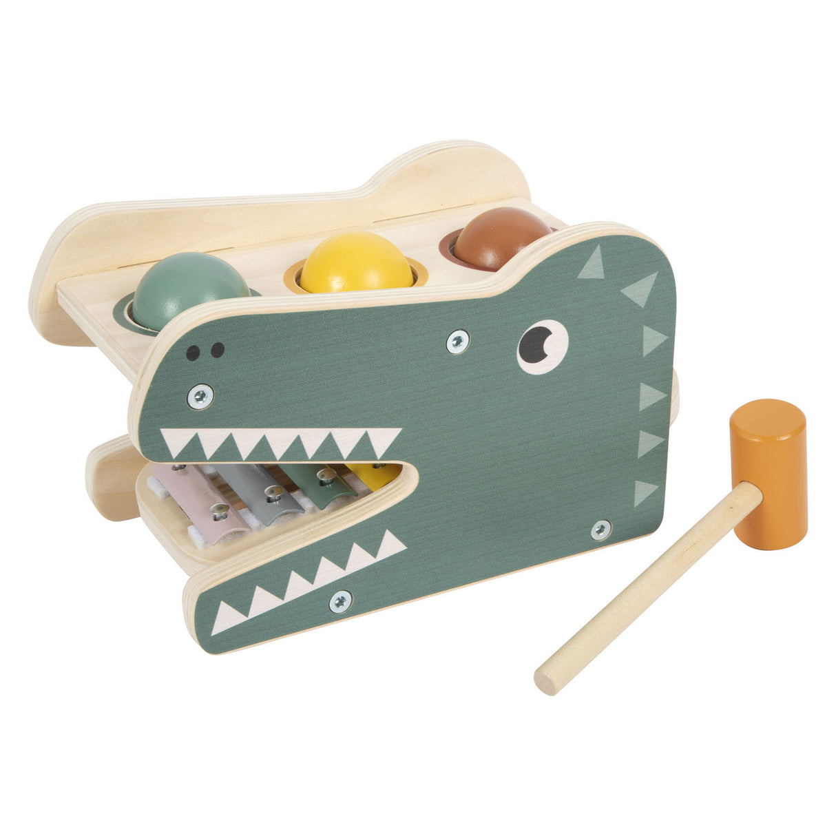 Small foot - xylophone en bois et banc marteau safari, 5 pcs.